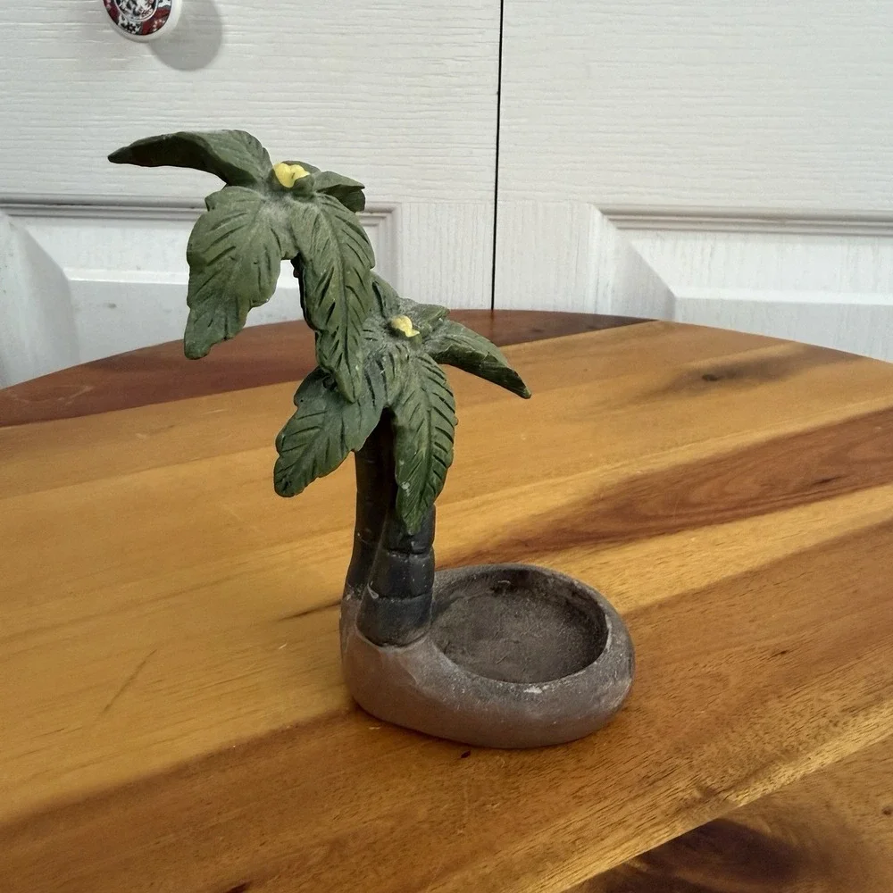 Palm Tree Free Standing Candle Tea light Holder‎ Coastal Beach Decor Tropical